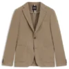 Patterned slim-fit jacket in comfort-stretch cloth