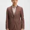 Patterned slim-fit jacket in stretch fabric Patterned slim-fit jacket in stretch fabric
