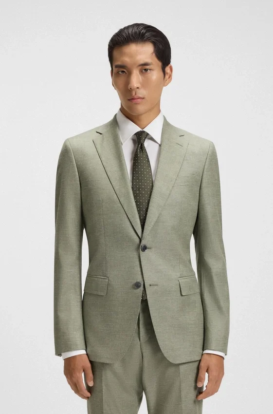 Patterned slim-fit jacket in stretch fabric Patterned slim-fit jacket in stretch fabric
