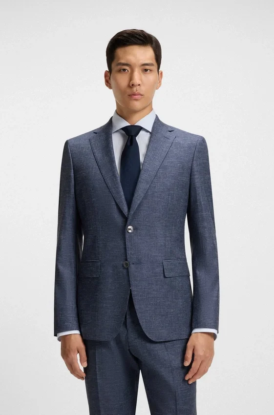 Patterned slim-fit jacket in stretch fabric Patterned slim-fit jacket in stretch fabric