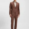 Patterned slim-fit jacket in stretch fabric Patterned slim-fit jacket in stretch fabric