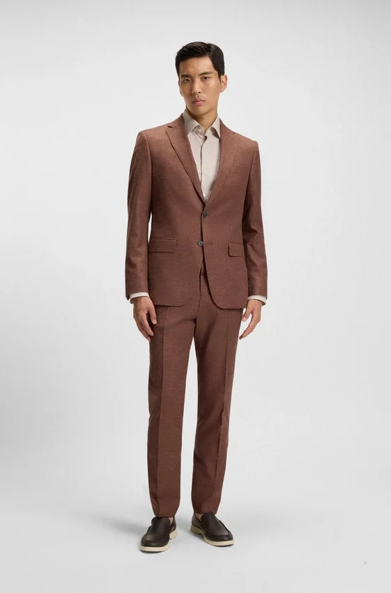 Patterned slim-fit jacket in stretch fabric Patterned slim-fit jacket in stretch fabric
