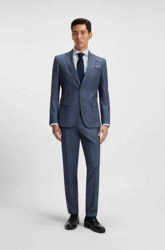 Patterned slim-fit jacket in stretch fabric Patterned slim-fit jacket in stretch fabric