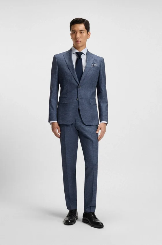 Patterned slim-fit jacket in stretch fabric Patterned slim-fit jacket in stretch fabric