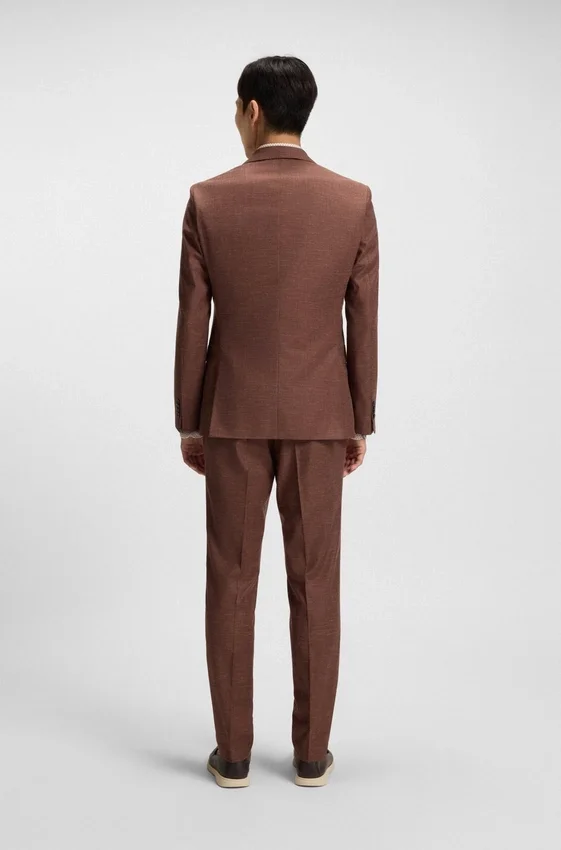 Patterned slim-fit jacket in stretch fabric Patterned slim-fit jacket in stretch fabric