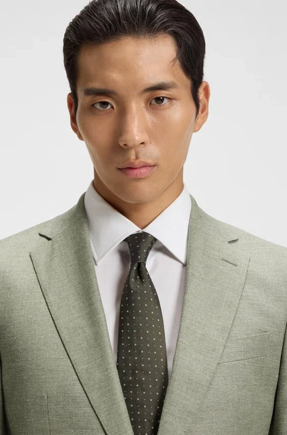 Patterned slim-fit jacket in stretch fabric Patterned slim-fit jacket in stretch fabric