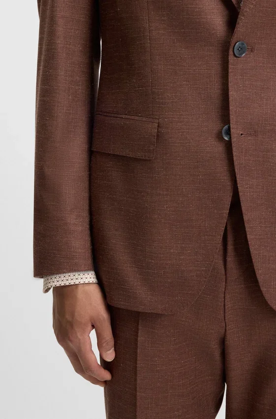 Patterned slim-fit jacket in stretch fabric Patterned slim-fit jacket in stretch fabric