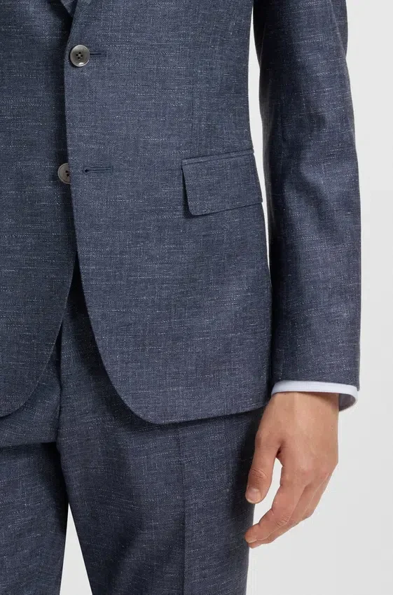 Patterned slim-fit jacket in stretch fabric Patterned slim-fit jacket in stretch fabric