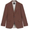 Patterned slim-fit jacket in stretch fabric Patterned slim-fit jacket in stretch fabric