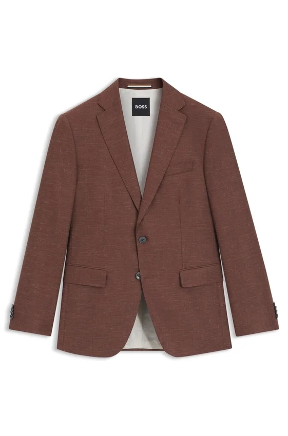Patterned slim-fit jacket in stretch fabric Patterned slim-fit jacket in stretch fabric