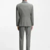 Patterned slim-fit jacket in stretch wool