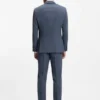 Patterned slim-fit jacket in stretch wool
