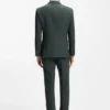 Patterned slim-fit jacket in stretch wool