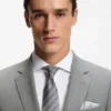 Patterned slim-fit jacket in stretch wool