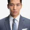 Patterned slim-fit jacket in stretch wool