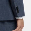 Patterned slim-fit jacket in stretch wool
