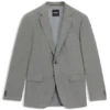Patterned slim-fit jacket in stretch wool