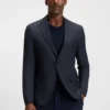 Patterned slim-fit jacket in virgin wool Patterned slim-fit jacket in virgin wool