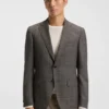 Patterned slim-fit jacket in virgin wool Patterned slim-fit jacket in virgin wool