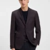 Patterned slim-fit jacket in virgin wool Patterned slim-fit jacket in virgin wool