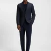 Patterned slim-fit jacket in virgin wool Patterned slim-fit jacket in virgin wool