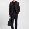 Patterned slim-fit jacket in virgin wool Patterned slim-fit jacket in virgin wool