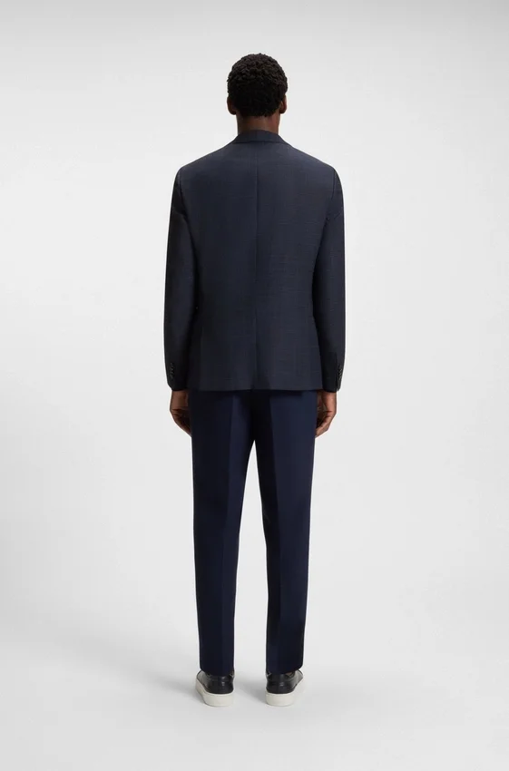 Patterned slim-fit jacket in virgin wool Patterned slim-fit jacket in virgin wool
