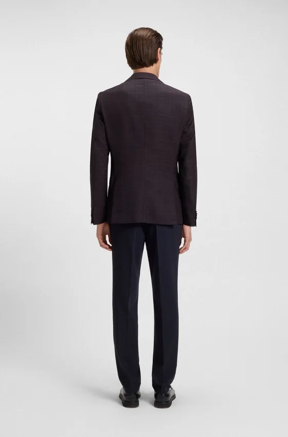 Patterned slim-fit jacket in virgin wool Patterned slim-fit jacket in virgin wool