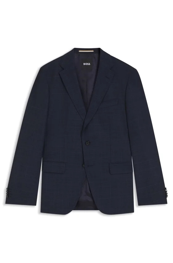 Patterned slim-fit jacket in virgin wool Patterned slim-fit jacket in virgin wool