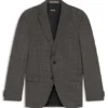 Patterned slim-fit jacket in virgin wool Patterned slim-fit jacket in virgin wool