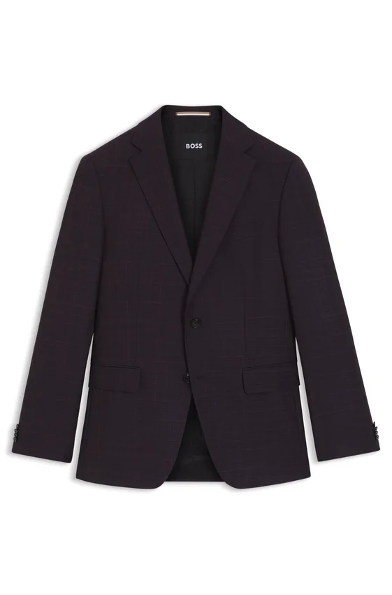 Patterned slim-fit jacket in virgin wool Patterned slim-fit jacket in virgin wool