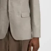 Patterned slim-fit jacket in wool and cashmere
