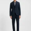 Patterned slim-fit shirt in flex-weave fabric