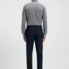 Patterned slim-fit shirt in flex-weave fabric