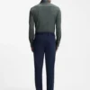 Patterned slim-fit shirt in performance-stretch jersey