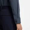 Patterned slim-fit shirt in performance-stretch jersey