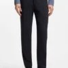 Patterned slim-fit trousers in a wool blend