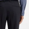 Patterned slim-fit trousers in a wool blend