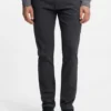 Patterned slim-fit trousers in stretch fabric