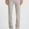 Patterned slim-fit trousers in stretch fabric