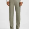 Patterned slim-fit trousers in stretch fabric