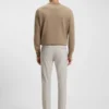 Patterned slim-fit trousers in stretch fabric