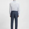 Patterned slim-fit trousers in stretch fabric