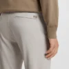 Patterned slim-fit trousers in stretch fabric