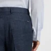 Patterned slim-fit trousers in stretch fabric