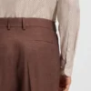 Patterned slim-fit trousers in stretch fabric