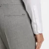 Patterned slim-fit trousers in stretch wool