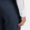 Patterned slim-fit trousers in stretch wool