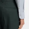 Patterned slim-fit trousers in stretch wool