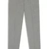 Patterned slim-fit trousers in stretch wool